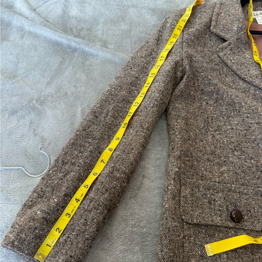 Vintage L.L. Bean Wool Tweed Blazer Jacket Size 12 USA Heritage Preppy Tailored - Picture 9 of 13